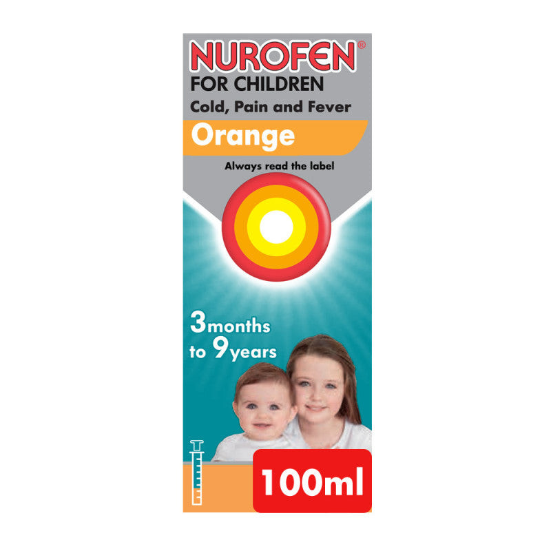 Nurofen For Children Cold Pain and Fever Relief Orange Flavour