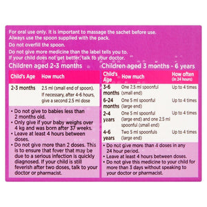 Calpol Infant Strawberry Suspension Sachets - Triple Pack