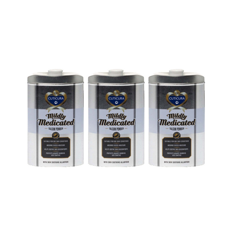 Cuticura Mildly Medicated Talcum Powder Triple Pack