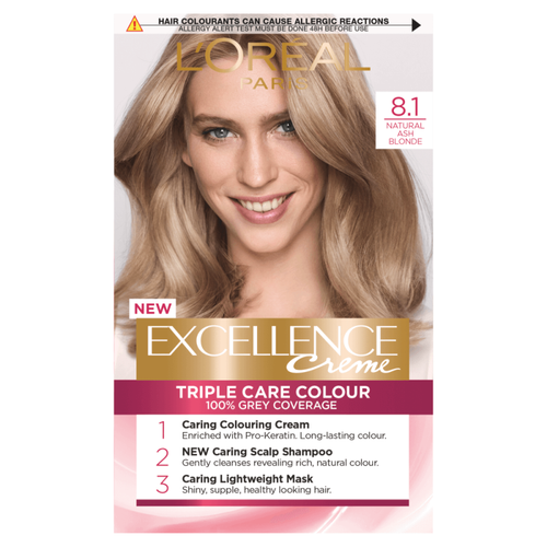 L'Oreal Paris Excellence Creme 8.1 Natural Ash Blonde Hair Dye