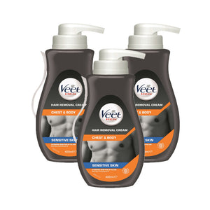 Veet Men 400ml Pump x3