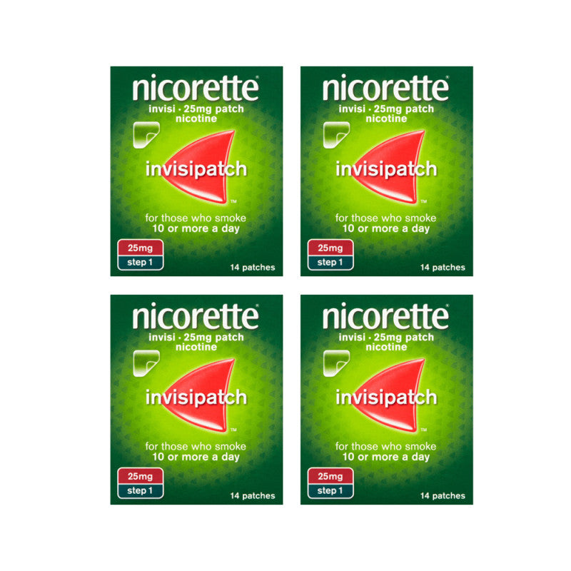 Nicorette Invisi 25mg Patch 14's 4 Pack