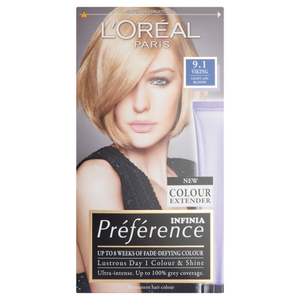 L'Oreal Paris Preference Infinia 9.1 Viking Light Ash Blonde Hair Dye