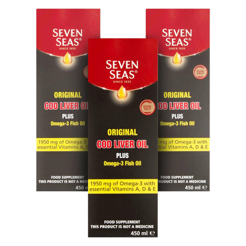 Seven Seas Cod Liver Oil Liquid With Omega-3- Triple Pack
