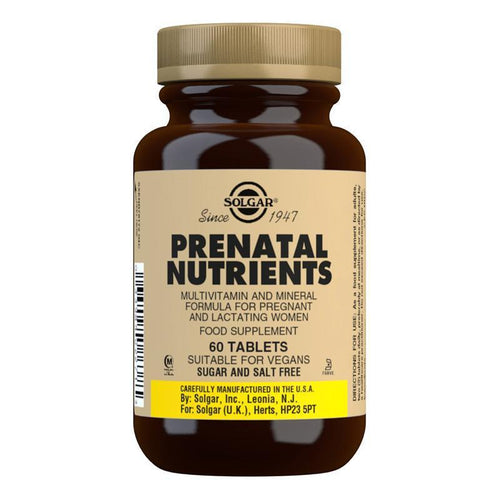 Solgar Prenatal Nutrients Tablets - Pack of 60 - Pregnancy Supplement