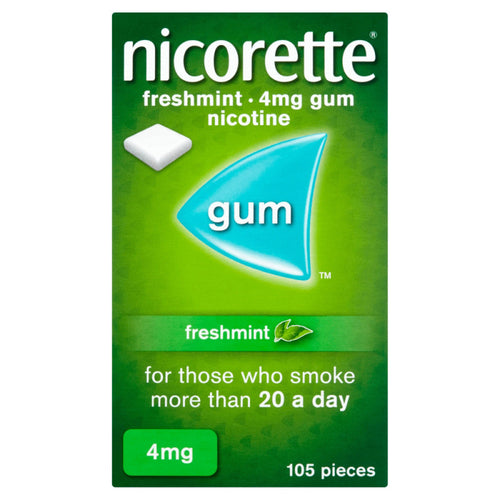 10 Nicorette Freshmint Gum 4mg 1050 Pieces