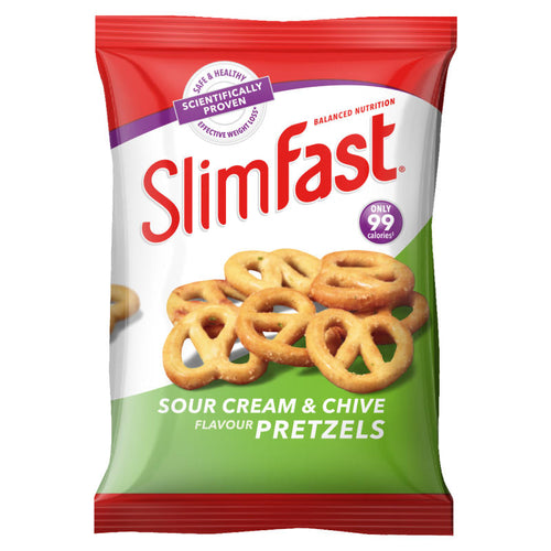 Slimfast Snack Bag Sour Cream Pretzel - 12 Pack