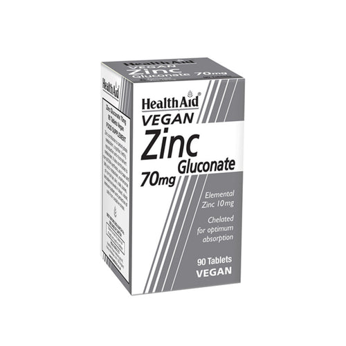 Healthaid Vegan Zinc Gluconate 70mg