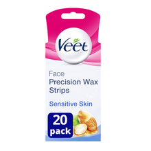 Load image into Gallery viewer, Veet Easy Grip Ready to Use Face Wax Strips for Sensitive Skin