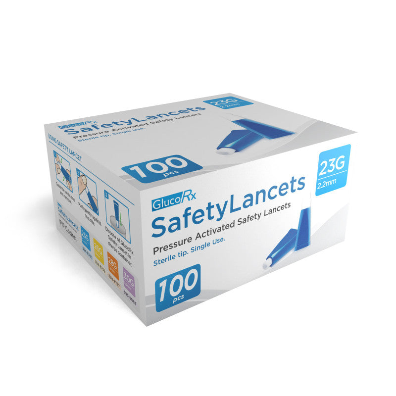 GlucoRx Safety Lancets 23g 2.2mm