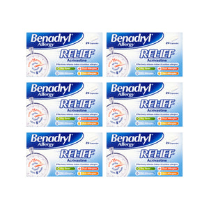 Benadryl Allergy Relief Capsules 6 Pack