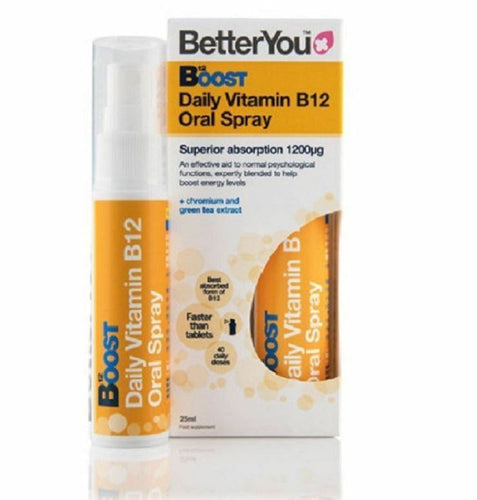 BetterYou Better You Boost Oral B12 Spray 25ml -Fatigue & Energy Levels - Vegan