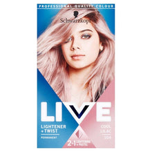 Load image into Gallery viewer, Schwarzkopf Live Lightener + Twist 104 Cool Lilac Hair Dye