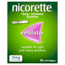 Load image into Gallery viewer, Nicorette 15mg (per cartridge) Nicotine Inhalator - 36 Cartridges