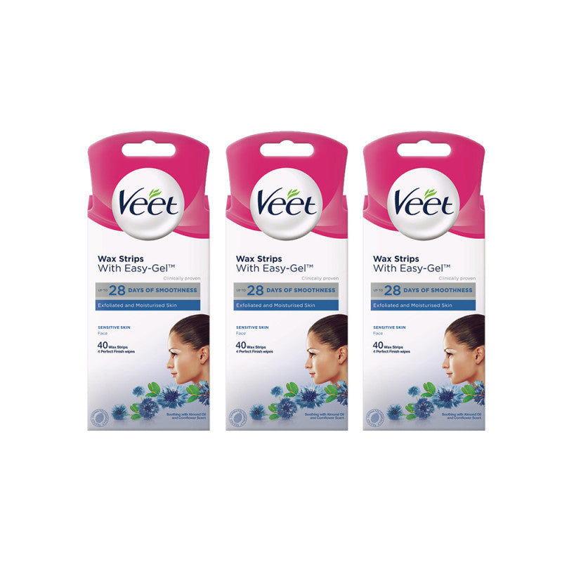 Veet Cold Wax Strips Face Sensitive