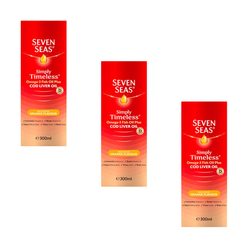 Seven Seas Orange Syrup & Cod Liver Oil Liquid- Triple Pack
