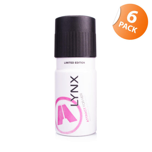 Lynx Attract For Her Body Spray Deodorant 6 Pack