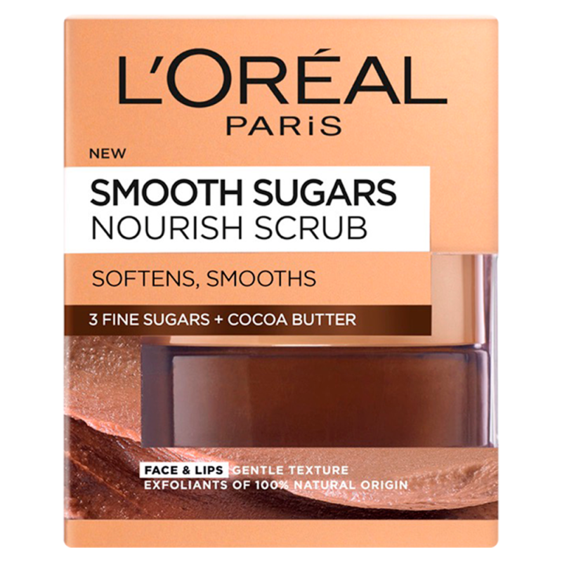 L'Oreal Paris Smooth Sugar Nourish Cocoa Face and Lip Scrub