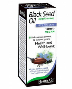 HealthAid Black Seed Oil 150ml - Kalonji Caraway Natural Nigella Sativa