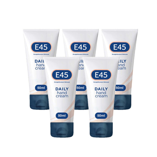 E45 Daily Hand Cream Fast Absorbing 50ml - 5 Pack