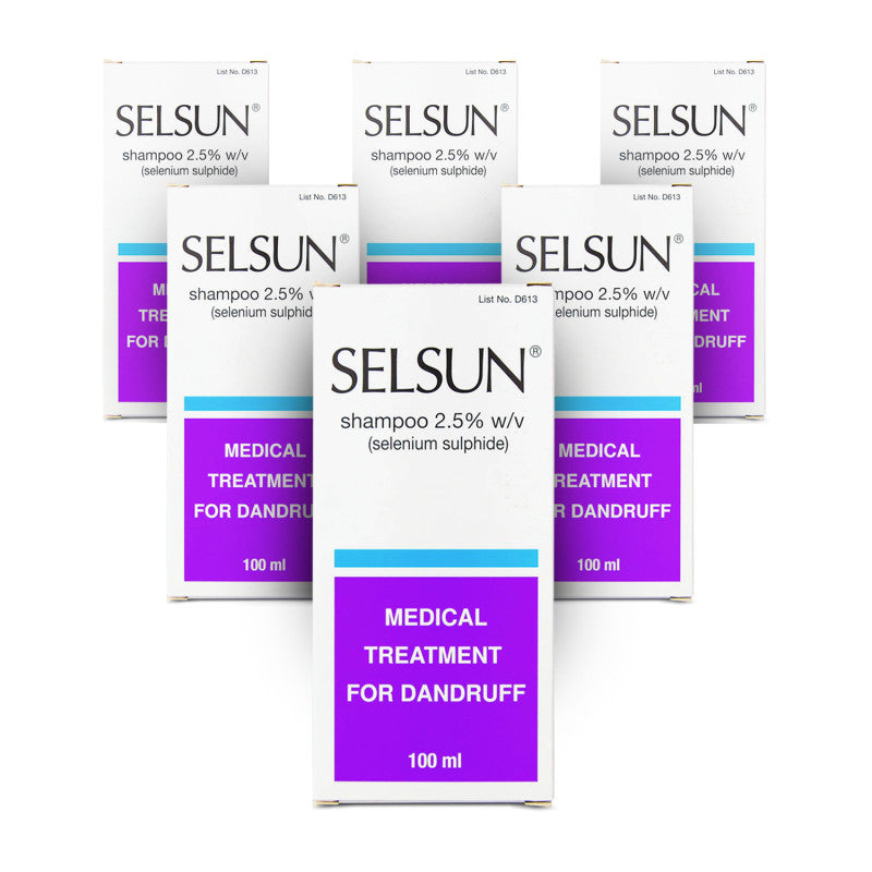 Selsun Dandruff Shampoo 2.5% - 100ml - 6 Pack