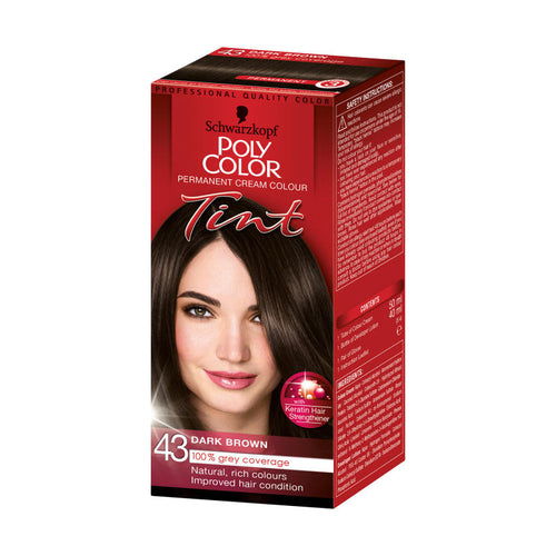 Schwarzkopf Poly Colour Tint 43 Dark Brown Hair Dye