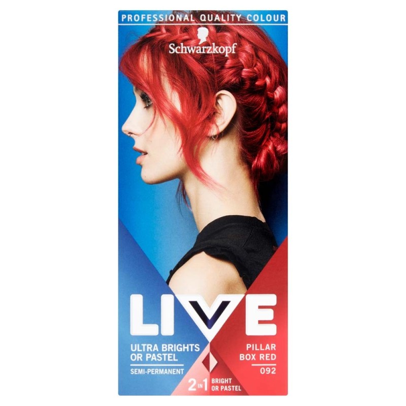 Schwarzkopf Live Ultra Brights Or Pastel 92 Pillar Box Red Hair Dye