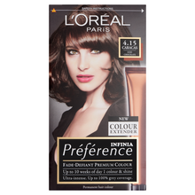 Load image into Gallery viewer, L&#39;Oreal Paris Preference Infinia 4.15 Caracas Iced Chocolate Hair Dye