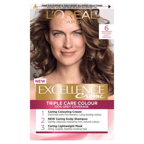 L'Oreal Paris Excellence Creme 6 Natural Light Brown Hair Dye