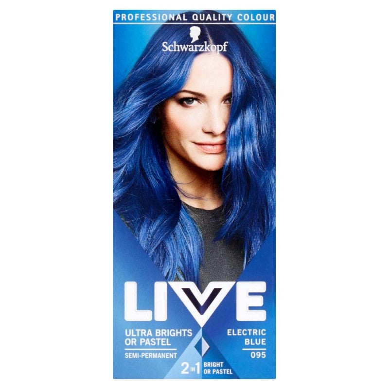 Schwarzkopf Live Ultra Brights Or Pastel 95 Electric Blue Hair Dye