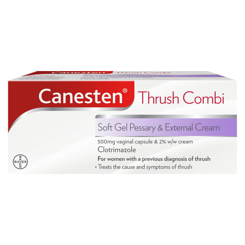 Canesten Soft Gel Pessary Combi - 500mg Pessary + Applicator & 10g Cream