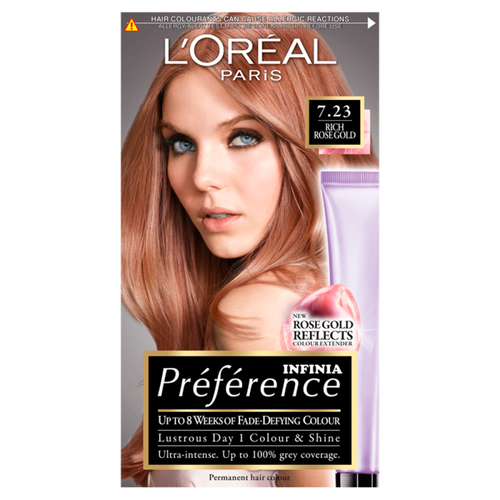 L'Oreal Paris Preference Infinia 7.23 Rich Rose Gold Hair Dye