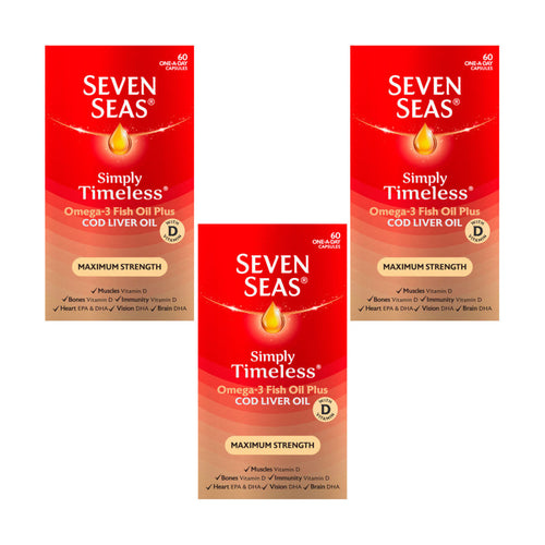 Seven Seas Cod Liver Oil Maximum Strength Capsules Triple Pack
