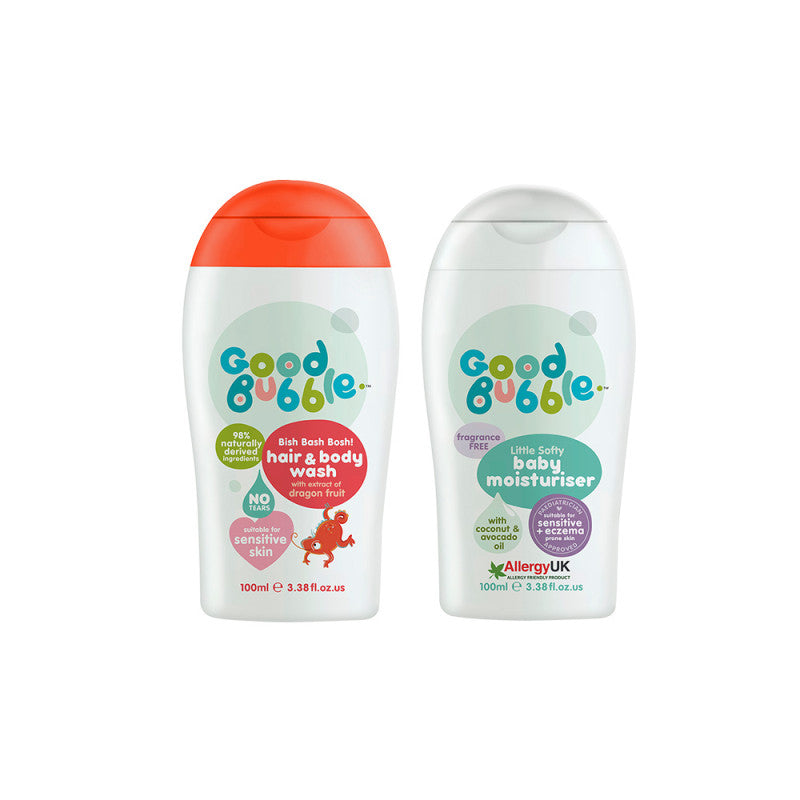 Good Bubble Bish Bash Bosh! Hair & Body Wash with Dragon Fruit & Little Softy Baby Moisturiser