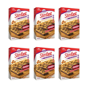 SlimFast Nutty Salted Caramel 6 Packs of 4x 60g Bars