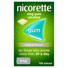 Load image into Gallery viewer, Nicorette Original Gum 4mg 105 Pieces