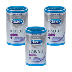 Durex Invisible Extra Lubricated Condoms Triple Pack