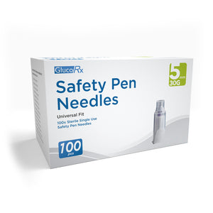 GlucoRx Safety Pen Needles 30g 5mm