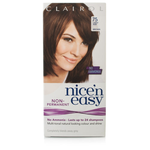 Clairol Nice 'n Easy No Ammonia Hair Dye Light Ash Brown 75