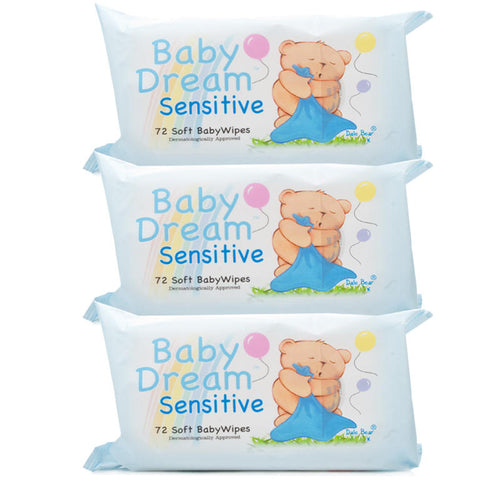 Baby Dream Baby Wipes Sensitive - Triple Pack