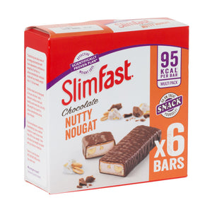 SlimFast Nutty Nougat Snack Bars 6 Pack