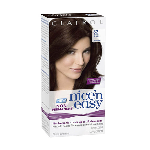 Clairol Nice 'n Easy No Ammonia Hair Dye Dark Warm Brown 82