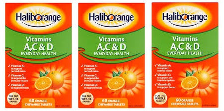 Haliborange Vitamins A C & D Orange Flavour - 180 Tablets