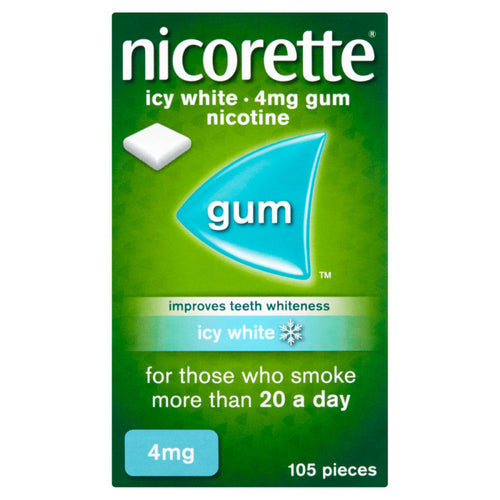 Nicorette Icy White Gum 4mg 105 Pieces
