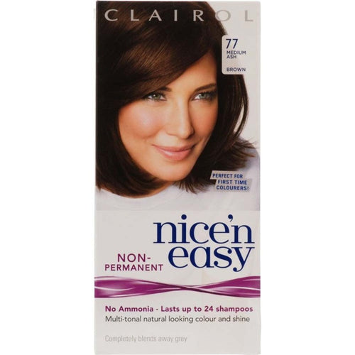 Clairol Nice 'N Easy Medium Ash Brown Semi Permanent Hair Dye 77