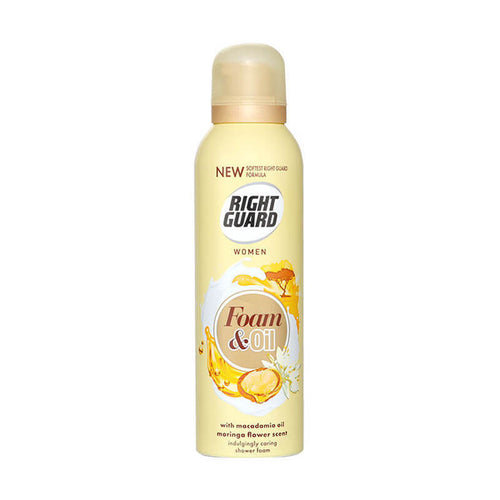 Right Guard Shower Foam & Oil with Macadamia Oil and Moringa Flower