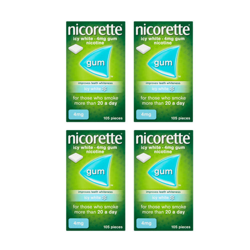 Nicorette Icy White Gum 4mg 420 Pieces