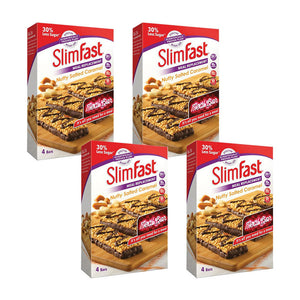 SlimFast Nutty Salted Caramel 4 Packs of 4 x 60g Bars