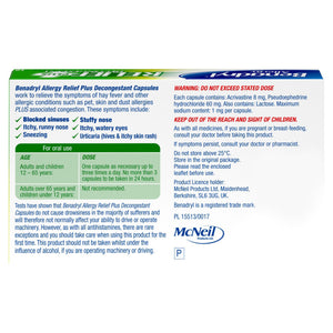 Benadryl Allergy Plus Capsules
