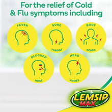 Load image into Gallery viewer, Lemsip Cold &amp; Flu Blackcurrant Sachets